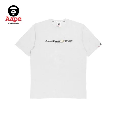 Aape旗舰店男装字母印花涂鸦流动图案宽松短袖T恤1235XAJ商品大图