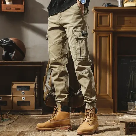百搭工装休闲裤2022男装冬季宽松束脚潮流秋款保暖工装休闲时尚裤商品大图