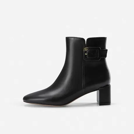 Nine West/玖熙2022冬季新款时尚时装靴女英伦尖头粗跟及踝短靴子图片