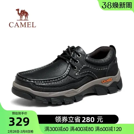 骆驼秋季新款真皮耐磨防滑舒适厚底户外商务休闲大头皮鞋男士商品大图