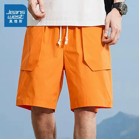 WX真维斯男装 2025夏季新款男款简约风多色可选时尚休闲男装短裤图片