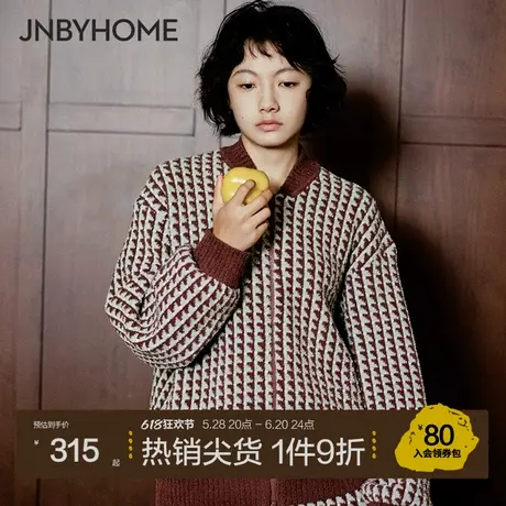 JNBYHOME江南布衣秋新品半边绒家居服女立领套装温暖柔软可外穿商品大图