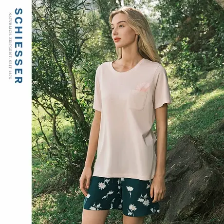 SCHIESSER舒雅女士棉莫代尔柔软亲肤透气睡衣家居服套装12421H图片
