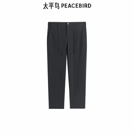 【商场同款】太平鸟男装纯色休闲裤秋冬新款时尚锥形裤B1GBE4539商品大图