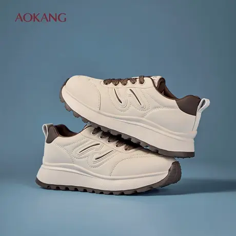 奥康 女鞋2025秋季德训阿甘鞋圆通系带学生百搭休闲运动门店发货图片