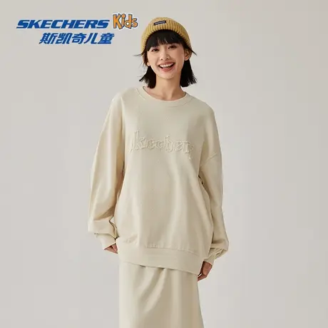 Skechers斯凯奇休闲卫衣秋季中性款宽松套头潮流百搭舒适保暖上衣商品大图