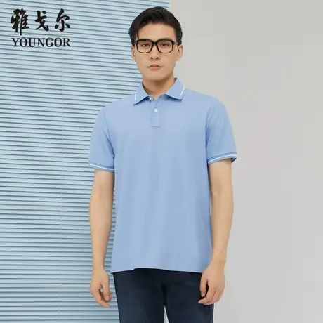 雅戈尔奥莱 商场同款男士商务休闲新款官方正品男士短袖T恤商品大图