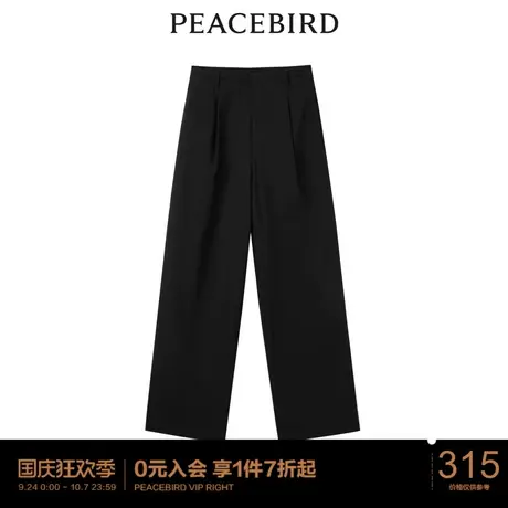 太平鸟时尚秋冬新款时尚百搭阔腿裤A1GBC4203图片