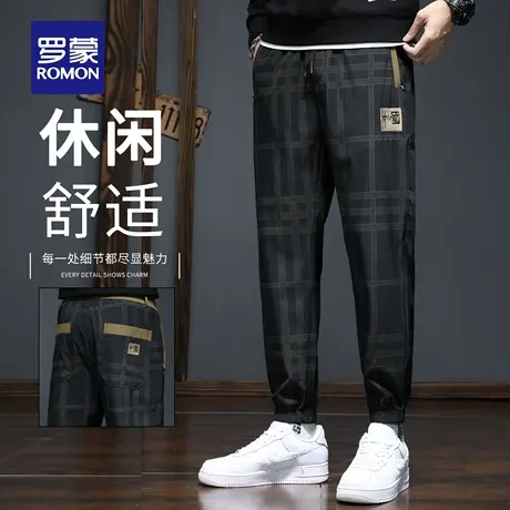 罗蒙束脚休闲裤男秋季新款宽松哈伦九分裤2025新款运动裤子男N1Z商品大图