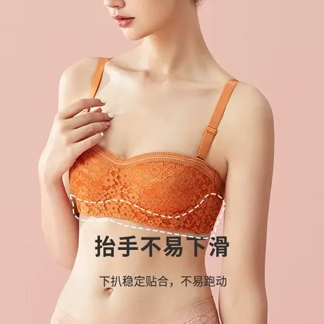 都市丽人官方旗舰店内衣轻薄性感蕾丝抹胸款软钢圈文胸内衣女胸罩商品大图