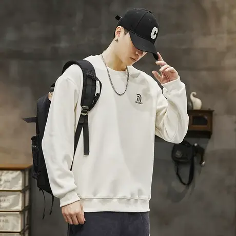 时尚潮流加绒男士卫衣摇粒绒卫衣大码重磅卫衣外套男秋冬款卫衣图片