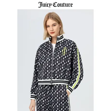 Juicy couture橘滋春季新款廓形满印LOGO棒球服外套时尚上衣女商品大图