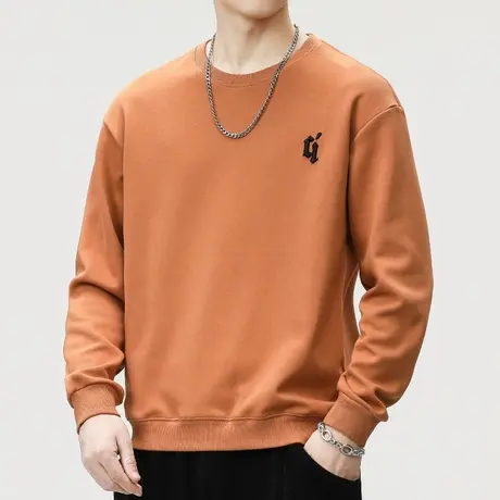 2023新款男装秋季高端套头长袖卫衣春秋款男生中性风重磅长袖上衣商品大图