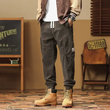 潮流百搭工装裤男款裤子大码休闲裤子男款高级感秋冬季工装裤男裤商品大图