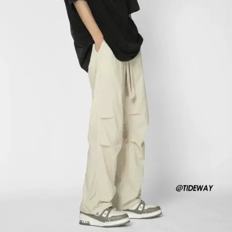 山系降落伞兵工装裤男女夏季薄款美式潮牌宽松休闲裤微喇直筒长裤商品大图