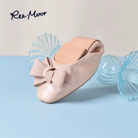 REEMOOR睿慕2023年春夏新款休闲百搭蝴蝶结舒卷鞋舒适软底单鞋女商品大图