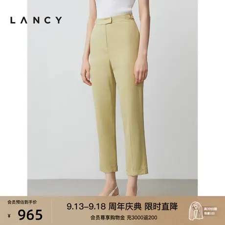 朗姿商场同款轻商务高腰直筒通勤休闲西装裤女夏季新款正装裤子商品大图