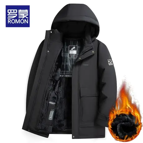 罗蒙中老年爸爸装冬季棉衣加绒加厚外套2023新款男士棉服保暖上衣图片