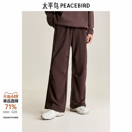 太平鸟男装休闲裤冬季新款直筒户外阔腿裤伞兵运动长裤 B3GMD4160商品大图