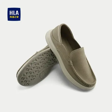 HLA/海澜之家一脚蹬休闲鞋25新商务简约透气橡胶发泡底时尚鞋子男商品大图