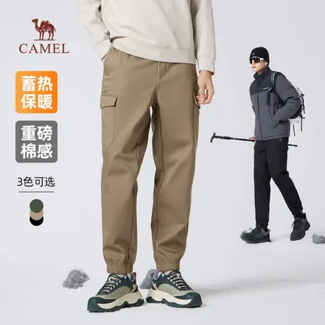 【新品推荐】骆驼新品休闲户外加绒工装裤 男女保暖锁温舒适商品大图