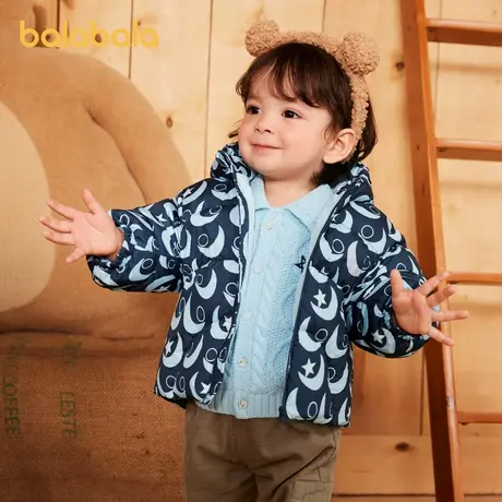 巴拉巴拉宝宝羽绒服男童保暖外套2025新款春装轻薄舒适潮时尚洋气图片