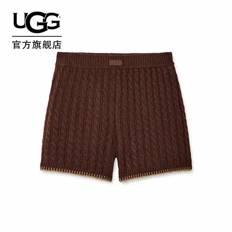UGG秋季新款女士时尚舒适纯色简约休闲绞花纹针织短裤 1172652图片