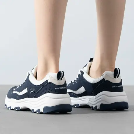 斯凯奇（Skechers）女鞋官网正品经典熊猫鞋25春季新款厚底运动鞋商品大图
