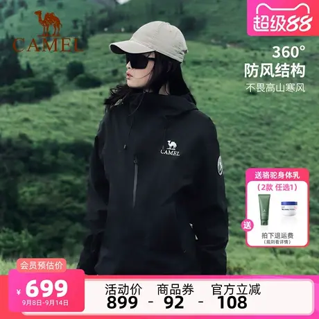 骆驼女装羽绒服冲锋衣2025冬季新款保暖鹅绒羽绒服内胆休闲外套商品大图