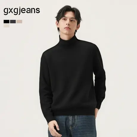 gxg.jeans男装 多色基础纯色打底高领毛衣线衫男士上衣25年冬新品图片