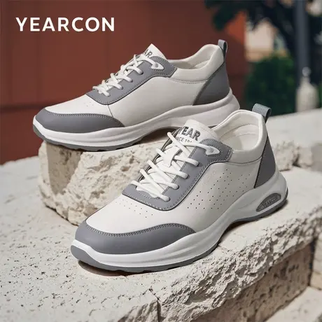 意尔康休闲鞋男士2026春款真皮时尚软底运动鞋透气减震百搭健步鞋商品大图