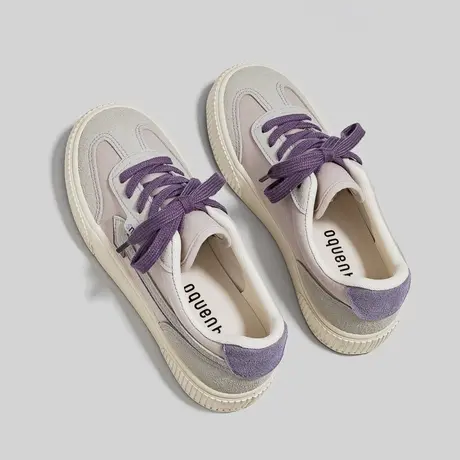 2022秋季新款女鞋子厚底小白鞋女ins小众设计帆布鞋百搭休闲板鞋商品大图