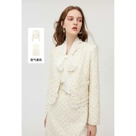 COCOON气质小香风外套新款连衣裙图片