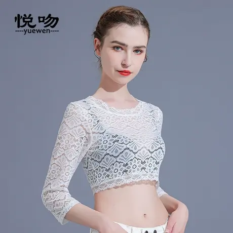 半截蕾丝打底衫女内搭夏薄防走光抹胸半身上衣七分袖别致小衫短款图片
