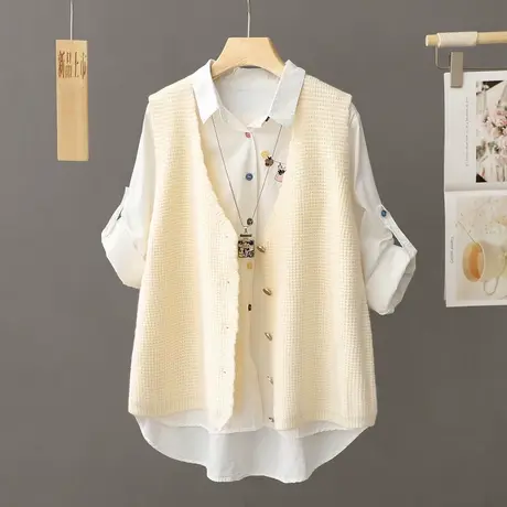 秋季2023新款女士针织马甲女春秋背心外穿小坎肩马夹外搭毛衣开衫图片