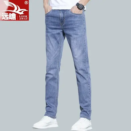 夏季薄款牛仔裤男修身直筒长裤夏天男裤2025新款潮流男士裤子男款商品大图