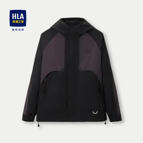 HLA/海澜之家曾舜晞同款连帽夹克2024春夏新款挺括休闲防风外套男图片