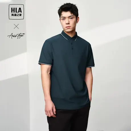 HLA/海澜之家轻商务时尚系列POLO衫24春夏新款弹力凉感透气短袖男图片