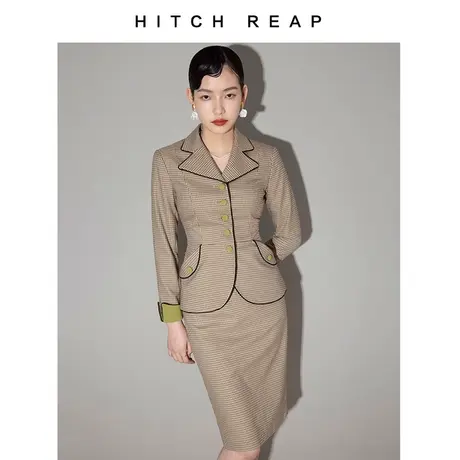 希区高端职业装女套装裙秋冬2023新款气质小香风时尚空姐正装套装商品大图