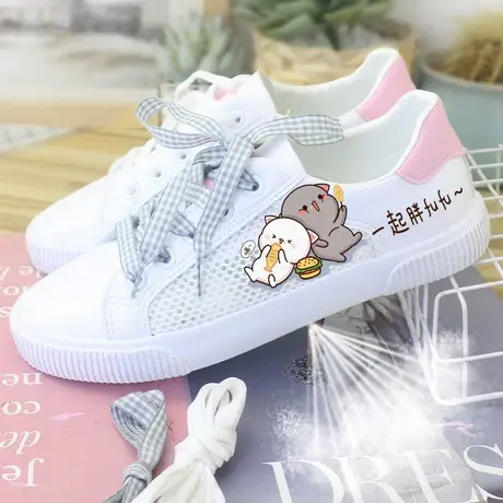 低帮帆布鞋小白鞋透气网鞋女鞋新款夏秋学生韩版百搭平底鞋单鞋商品大图