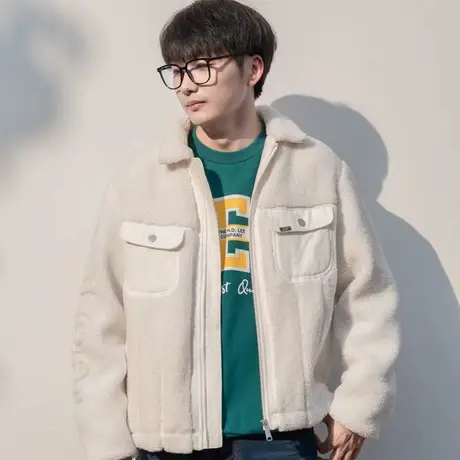 Lee羊羔毛男士棉衣针织舒适外套加厚商场同款LMT003701101313A-5图片