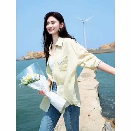 时尚外套2024年夏季新款女薄款拼接刺绣百搭休闲简约个性上衣图片