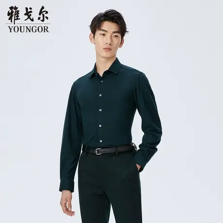 雅戈尔奥莱 商场同款男士长袖衬衫秋季新款官方商务休闲衬衫商品大图