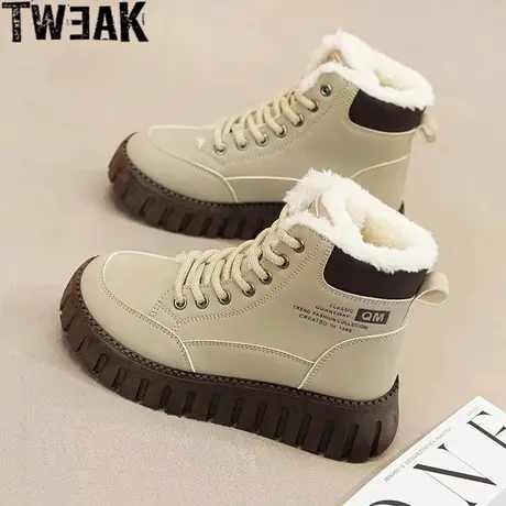 TWEAK正品2023新款加绒加厚时尚马丁靴女增高厚底百搭休闲女鞋商品大图
