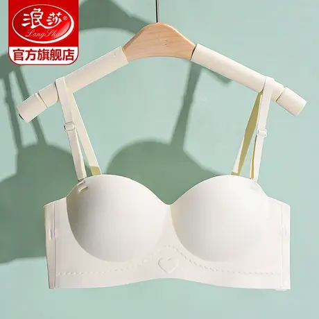 浪莎无痕内衣女小胸聚拢显大裹胸美背可拆卸肩带防滑防走光文胸DT商品大图