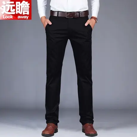 冬季休闲裤男宽松直筒男裤中年男士大码长裤弹力秋冬款加绒裤子男商品大图