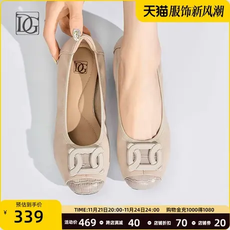 【商场同款】浅口平底单鞋女2024春季新款真皮软底舒适女鞋妈妈鞋商品大图