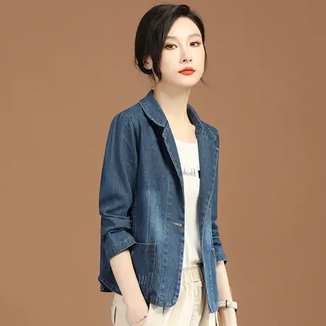 韩潮袭人小香风小西装短牛仔外套女士棒球服2023新款春秋夹克上衣图片