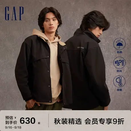 Gap男装秋季2023新款LOGO防风雨立领夹克外套769911户外休闲上衣图片