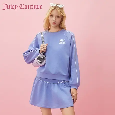 Juicy Couture橘滋2024早春穿搭新款芋泥啵啵刺绣华夫格女士卫衣商品大图